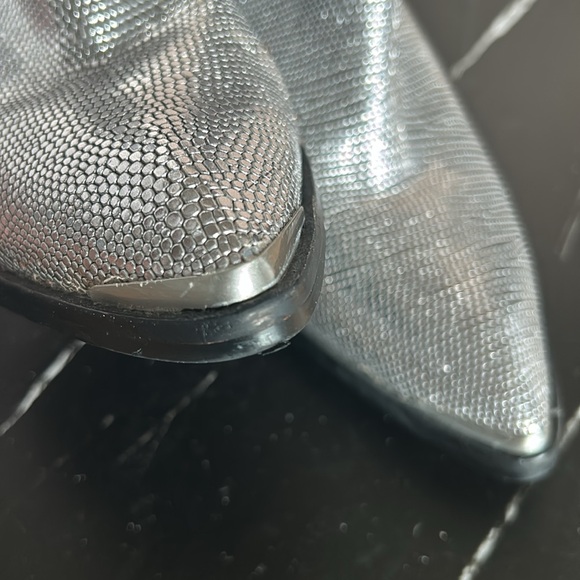 SIZE 10 / Shoes / Booties / Sliver & Black / Calvin Klein Jeans - Picture 3 of 6